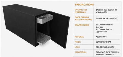 Multi-Purpose Aluminium Toolbox – 1400 x 800 x 500