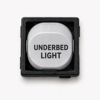 10A Single Pole Switch Mechanism – White with Custom Engraving