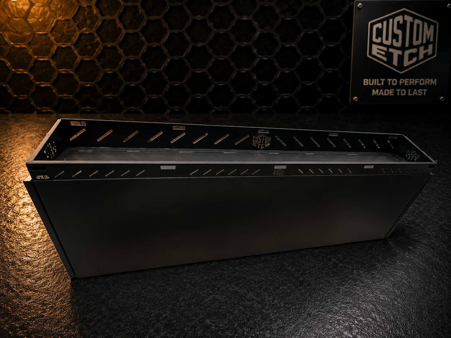 Custom Etch Aluminium Toolbox – 2300 x 640 x 300mm with Storage Rails