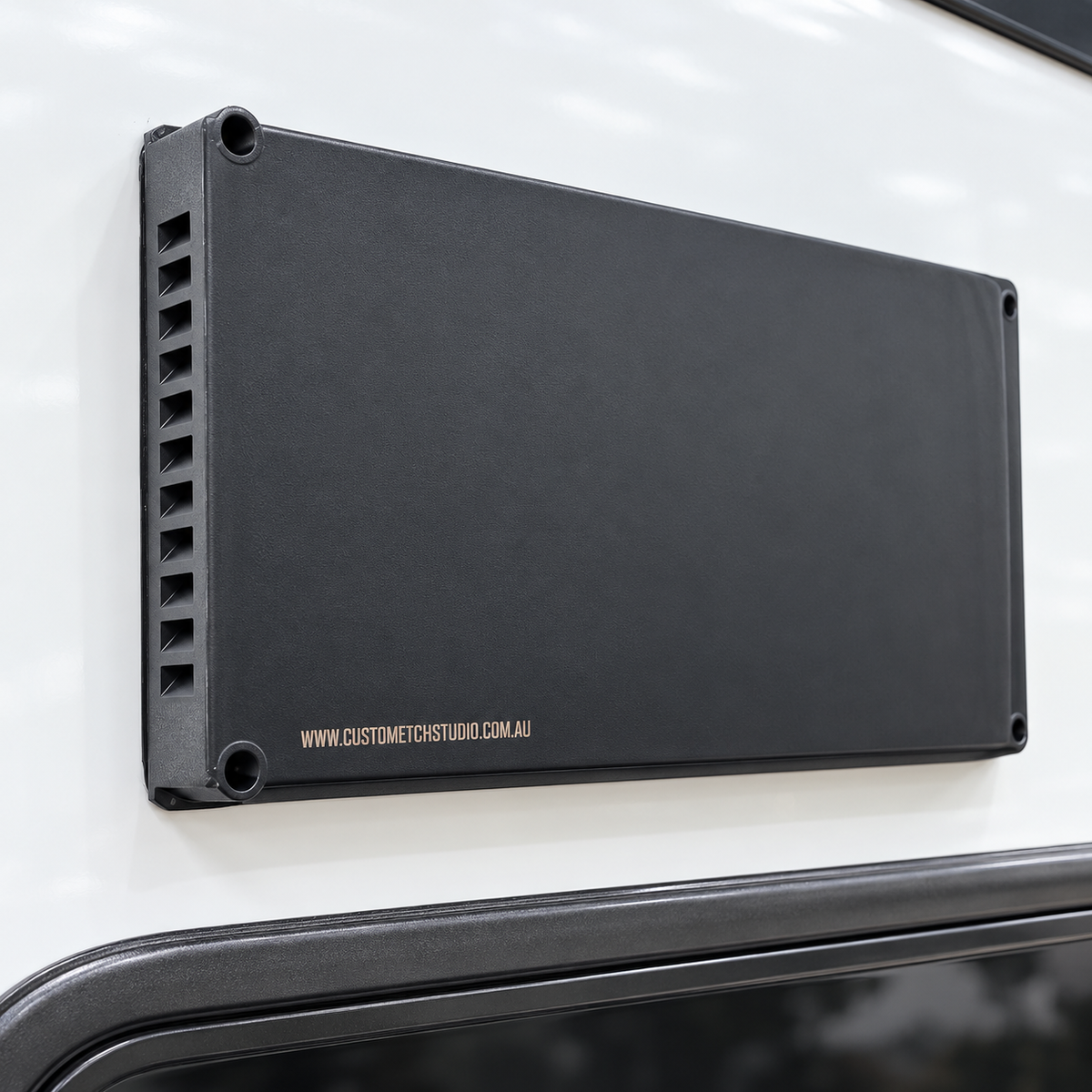 Caravan Gas Vent Cover &amp; Dust Protector – Black