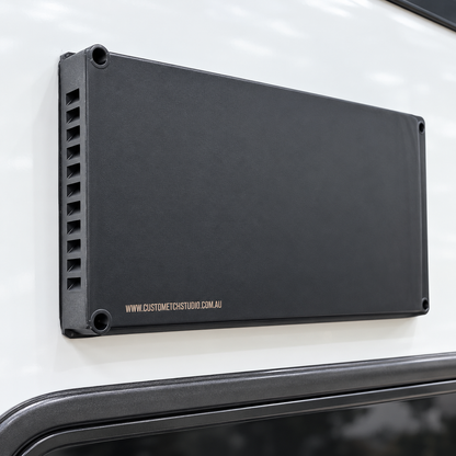 Caravan Gas Vent Cover &amp; Dust Protector – Black