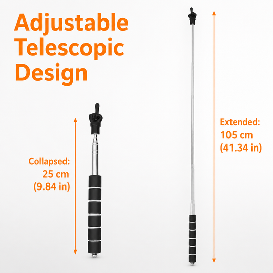 Telescopic Hand Pointer Stick with Stylus for Touchscreens